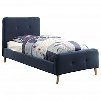 кровать button tufted flannelette navy 140х200 в Красноярске