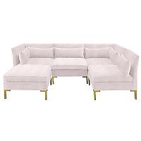 диван zara sectional угловой розовый в Красноярске