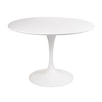 стол eero saarinen style tulip table mdf d100 глянцевый белый в Красноярске