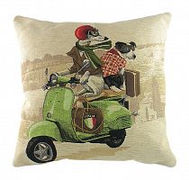 подушка с картинкой scooter dogs green в Красноярске