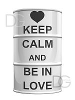 декоративная бочка keep calm and be in love m в Красноярске