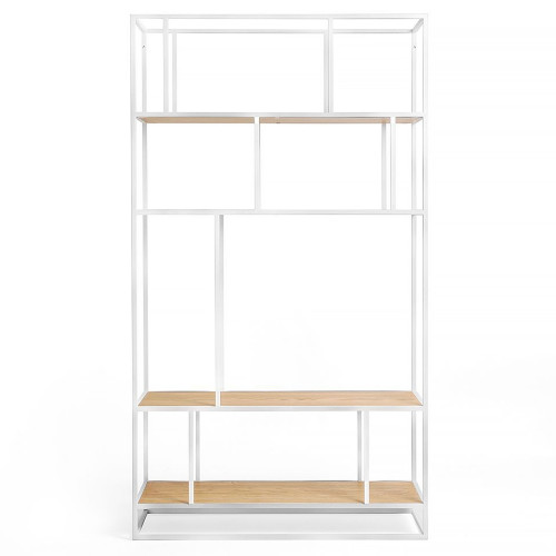 стеллаж makella white светлый дуб в Красноярске