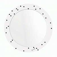 зеркало с рисунком белое круглое черные точки pois в Красноярске