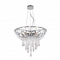 подвесная люстра crystal lux dorotea sp5 d450 chrome прозрачная в Красноярске