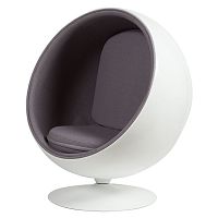 кресло eero ball chair серое в Красноярске