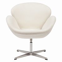 кресло swan chair кремовое в Красноярске