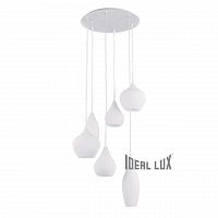 подвесная люстра ideal lux soft sp6 bianco в Красноярске