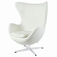 кресло egg chair by arne jacobsen белое в Красноярске