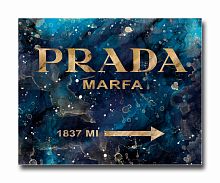 постер prada mafia на синем в золотом a3 в Красноярске