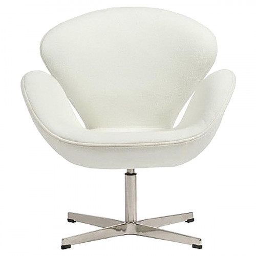 кресло swan chair кашемир белое в Красноярске