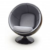 кресло ball chair черно-серое в Красноярске