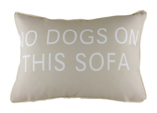 подушка с надписью no dogs on this sofa в Красноярске