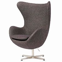 кресло egg chair серое в Красноярске