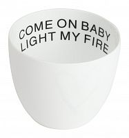 подсвечник белый фарфоровый с надписью внутри come on baby light my fire, 6,5 см в Красноярске