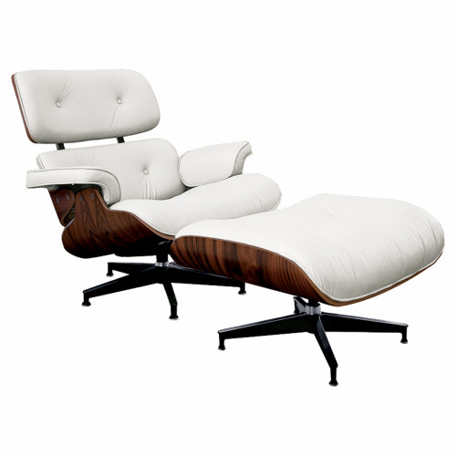 кресло lounge chair & ottoman белое в Красноярске