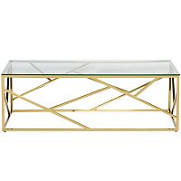 стол журнальный h-bridge gold 120*60*40см золотой в Красноярске