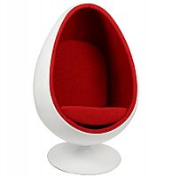 кресло ovalia egg style chair красное в Красноярске