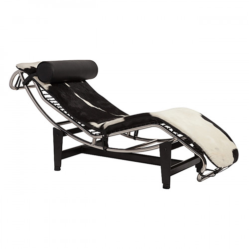 шезлонг chaise longue lc4 черно-белый в Красноярске