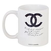 кружка с рисунком drink champagne. coco chanel в Красноярске