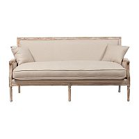 диван auguste salon bench with burlap прямой бежевый в Красноярске