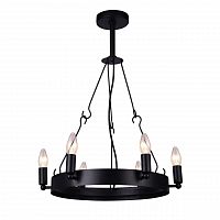 дизайнерская подвесная люстра arte lamp bastiglia a8811sp-6bk черная в Красноярске