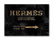 постер hermes без рамки, черный, а4 в Красноярске