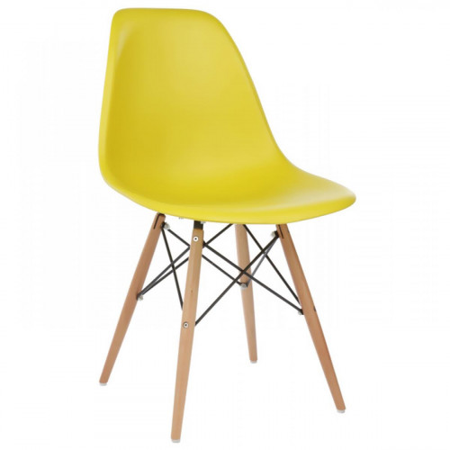 стул деревянный eames pc-015 yellow в Красноярске