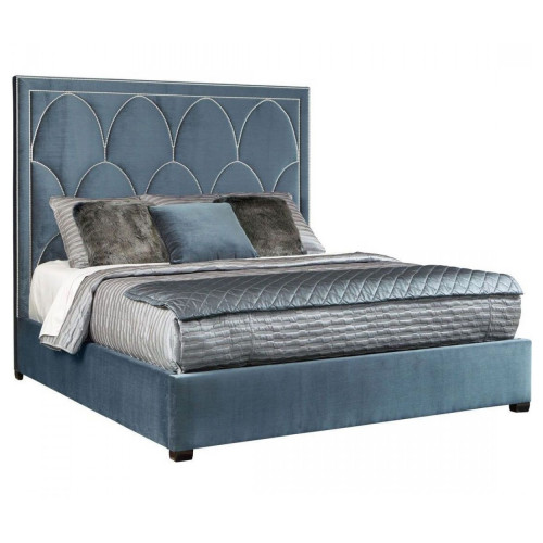 кровать двуспальная 180х200 голубая petals queen в Красноярске
