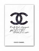 постер drink champagne. coco chanel а3 в Красноярске