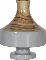 ваза настольная rustic chic vase wood grey в Красноярске