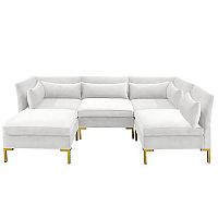 диван zara sectional угловой белый в Красноярске