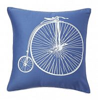 подушка с ретро-велосипедом retro bicycle blue в Красноярске