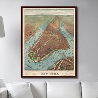 картина: antique map of new york city, 1879г. в Красноярске