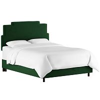 кровать двуспальная 180х200 зеленая paxton emerald velvet в Красноярске