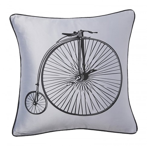 подушка с ретро-велосипедом retro bicycle grey в Красноярске