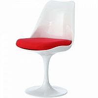 стул eero saarinen style tulip chair красная подушка в Красноярске