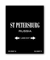 постер st.petersburg а4 (черный) в Красноярске