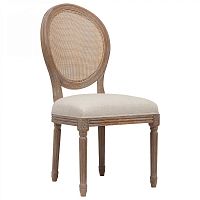 стул vintage french round cane back кремовый лён в Красноярске