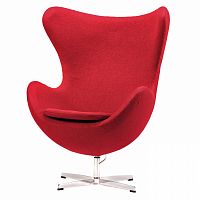 кресло egg chair красное в Красноярске