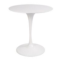 стол eero saarinen style tulip table top mdf d70 глянцевый белый в Красноярске