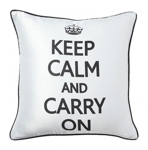 подушка с надписью keep calm and carry on в Красноярске
