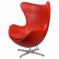 кресло arne jacobsen style egg chair красное в Красноярске