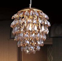 подвесной светильник crystal lux charme sp3+3 led gold/amber в Красноярске