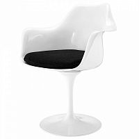 стул eero saarinen style tulip armchair черная подушка в Красноярске