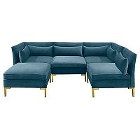 диван zara sectional угловой синий в Красноярске