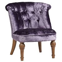 кресло sophie tufted slipper chair вельвет фиолетовое в Красноярске