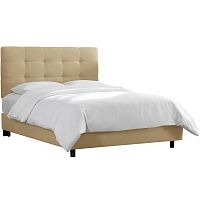 кровать двуспальная 160х200 бежевая alice tufted beige в Красноярске