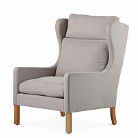 кресло wingback серый в Красноярске