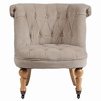 кресло amelie french country chair серо-бежевое в Красноярске