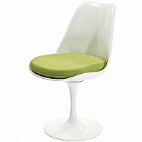 стул eero saarinen style tulip chair зеленая подушка в Красноярске